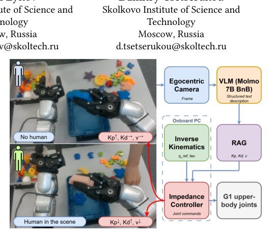 SafeHumanoid: VLM-RAG-driven Control of Upper Body Impedance for Humanoid Robot Figure 1