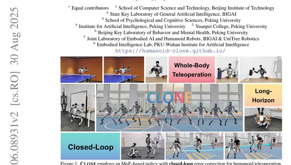 CLONE: Closed-Loop Whole-Body Humanoid Teleoperation for Long-Horizon Tasks Figure 1