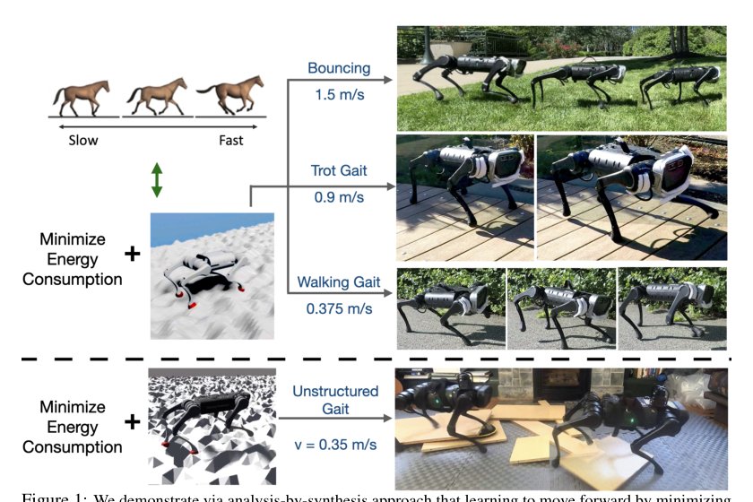 Minimizing Energy Consumption Leads to the Emergence of Gaits in Legged Robots Figure 1
