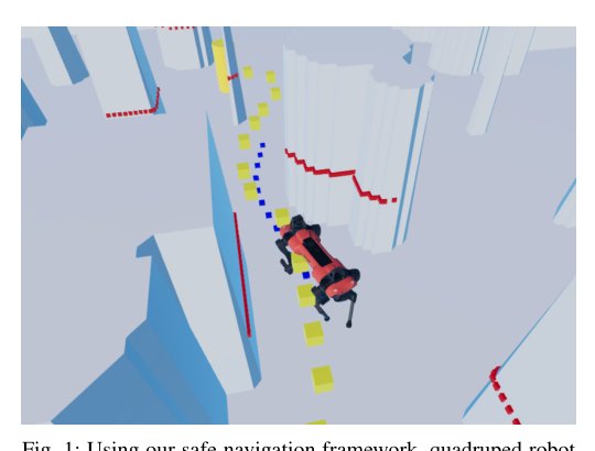 Learning Forward Dynamics Model and Informed Trajectory Sampler for Safe Quadruped Navigation Figure 1