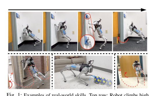 Legs as Manipulator: Pushing Quadrupedal Agility Beyond Locomotion Figure 1