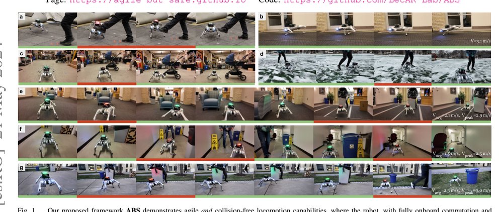 Agile But Safe: Learning Collision-Free High-Speed Legged Locomotion Figure 1