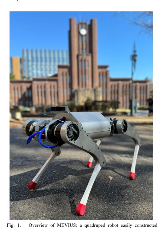 MEVIUS: A Quadruped Robot Easily Constructed through E-Commerce with Sheet Metal Welding and Machining Figure 1