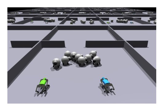 MQE: Unleashing the Power of Interaction with Multi-agent Quadruped Environment Figure 1