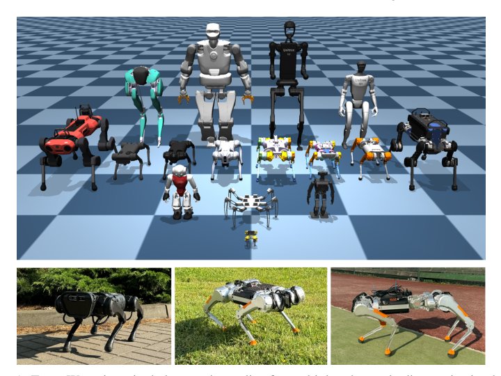 One Policy to Run Them All: an End-to-end Learning Approach to Multi-Embodiment Locomotion Figure 1