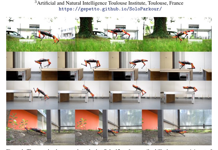 SoloParkour: Constrained Reinforcement Learning for Visual Locomotion from Privileged Experience Figure 1