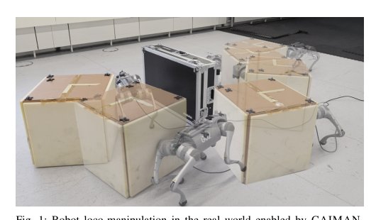CAIMAN: Causal Action Influence Detection for Sample Efficient Loco-manipulation Figure 1