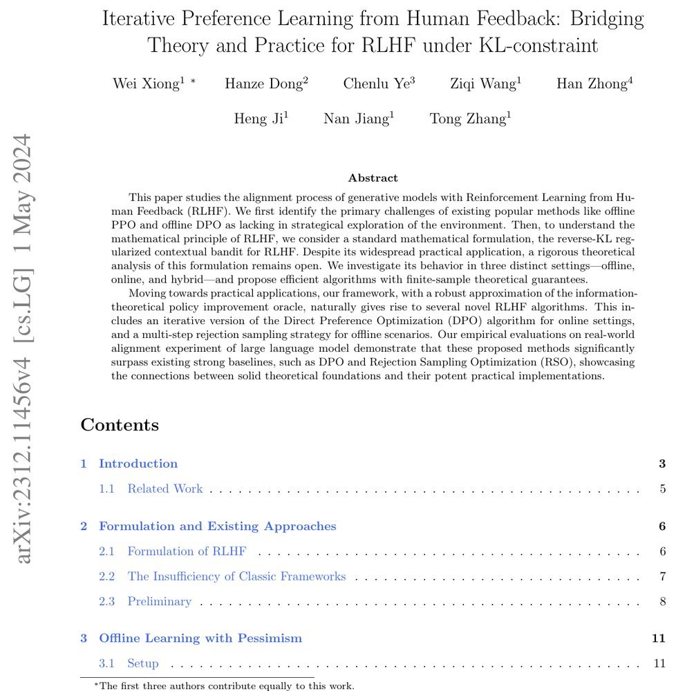 Iterative Preference Learning from Human Feedback: Bridging Theory and Practice for RLHF under KL-Constraint Figure 1