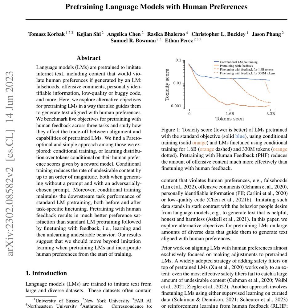 Pretraining Language Models with Human Preferences Figure 1