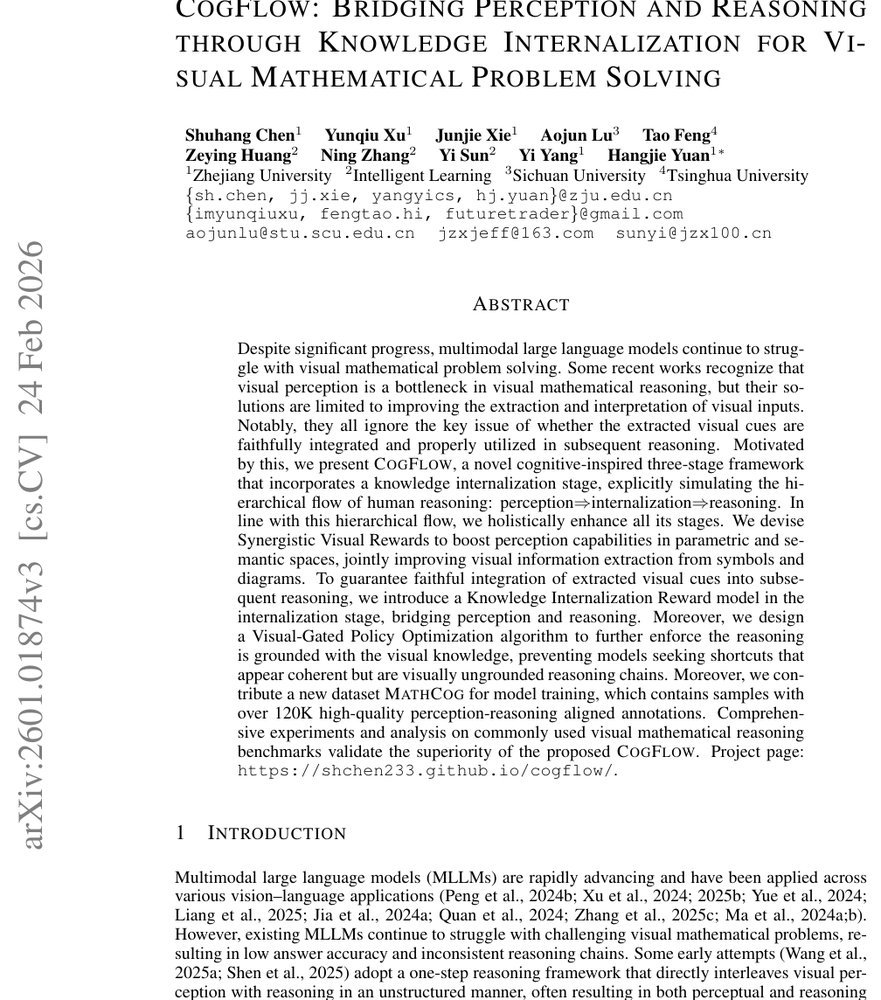 CogFlow: Bridging Perception and Reasoning through Knowledge Internalization for Visual Mathematical Problem Solving Figure 1