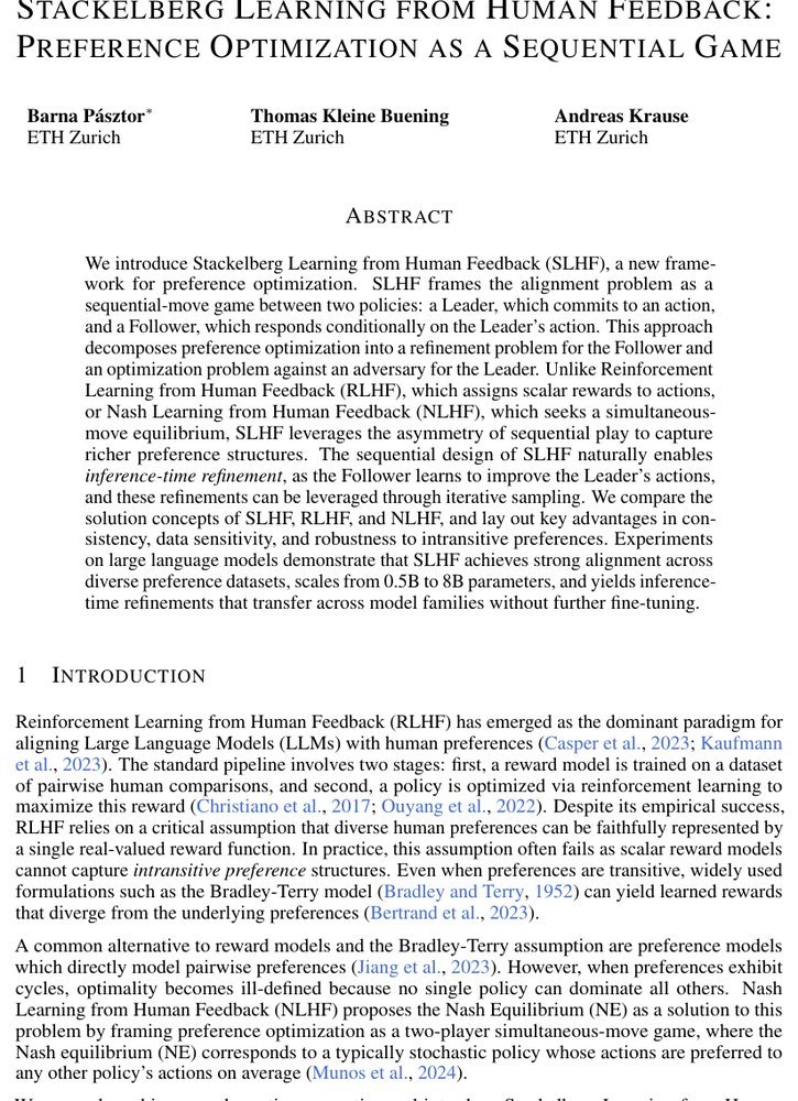 Stackelberg Learning from Human Feedback: Preference Optimization as a Sequential Game Figure 1