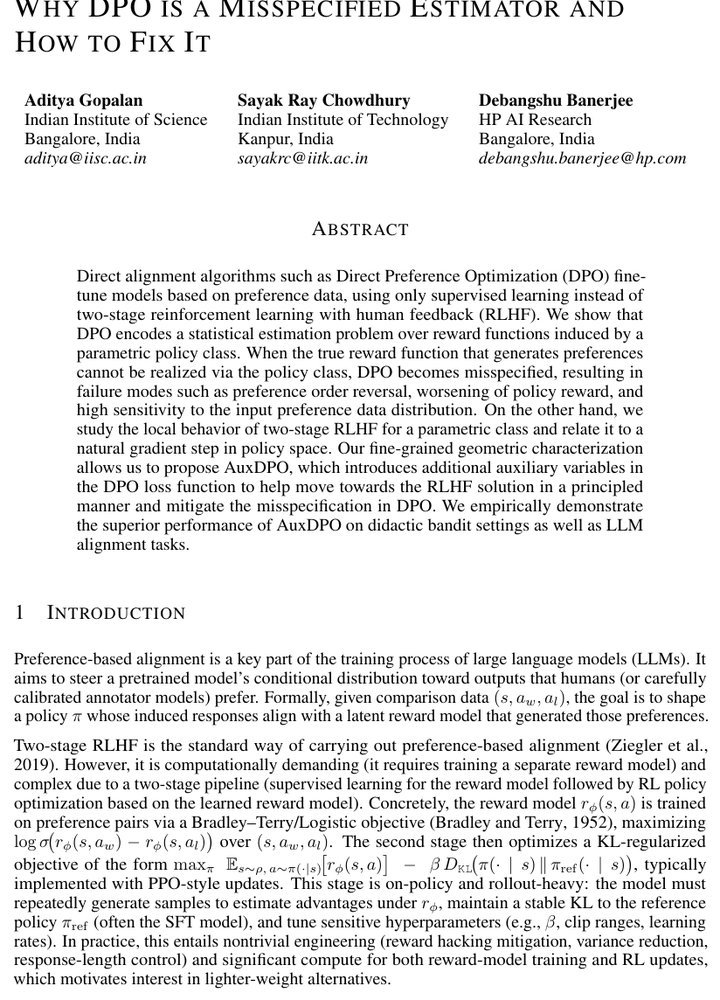Why DPO is a Misspecified Estimator and How to Fix It Figure 1