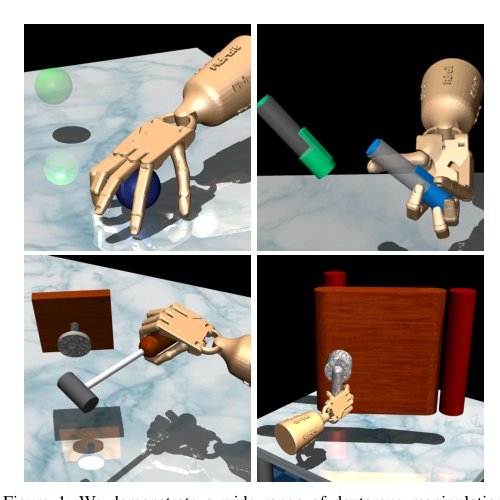 Learning Complex Dexterous Manipulation with Deep Reinforcement Learning and Demonstrations Figure 1