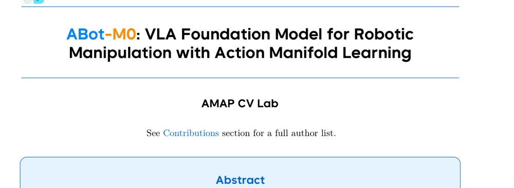 ABot-M0: VLA Foundation Model for Robotic Manipulation with Action Manifold Learning figure