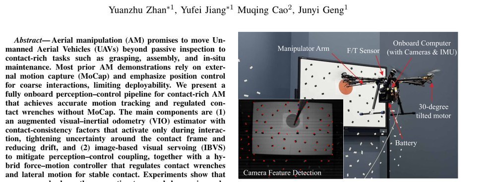 Aerial Manipulation with Contact-Aware Onboard Perception and Hybrid Control figure