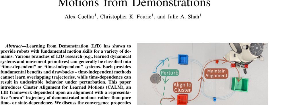 An Alignment-Based Approach to Learning Motions from Demonstrations figure