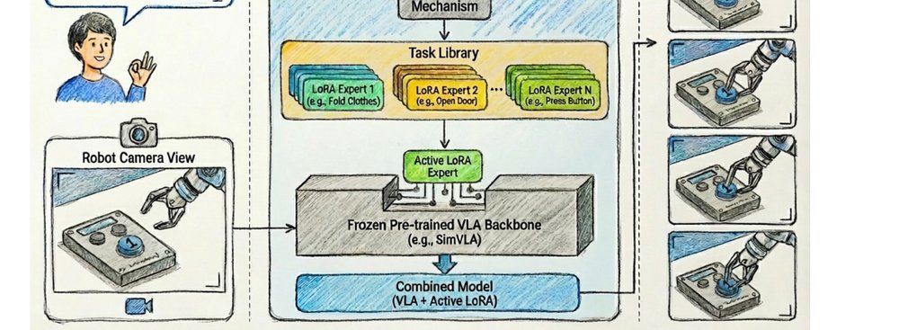 CORAL: Scalable Multi-Task Robot Learning via LoRA Experts figure