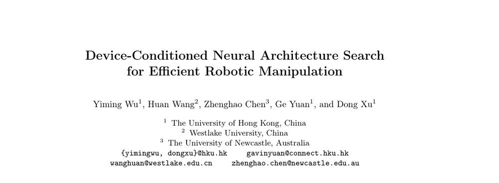 Device-Conditioned Neural Architecture Search for Efficient Robotic Manipulation figure