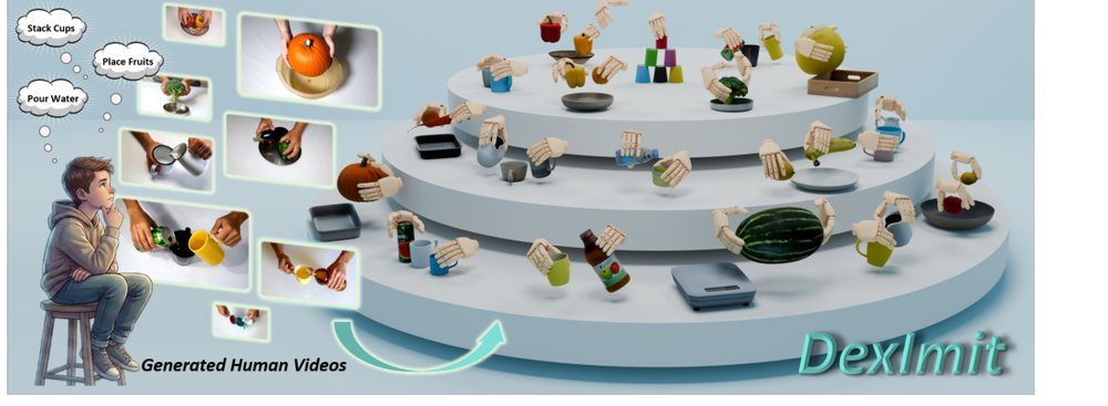 DexImit: Learning Bimanual Dexterous Manipulation from Monocular Human Videos figure