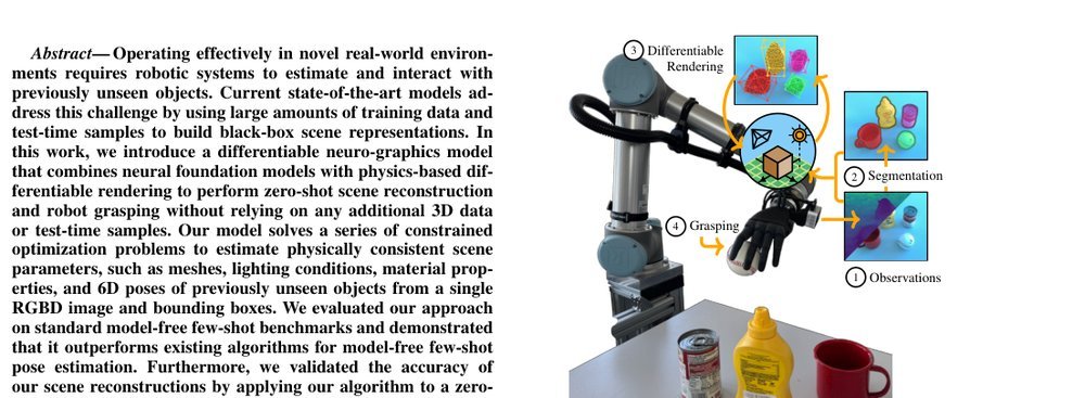 Differentiable Inverse Graphics for Zero-shot Scene Reconstruction and Robot Grasping figure