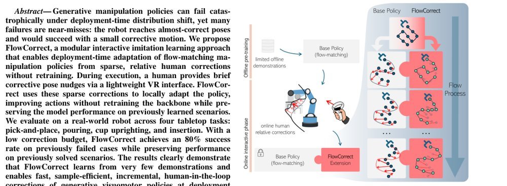 FlowCorrect: Efficient Interactive Correction of Generative Flow Policies for Robotic Manipulation figure
