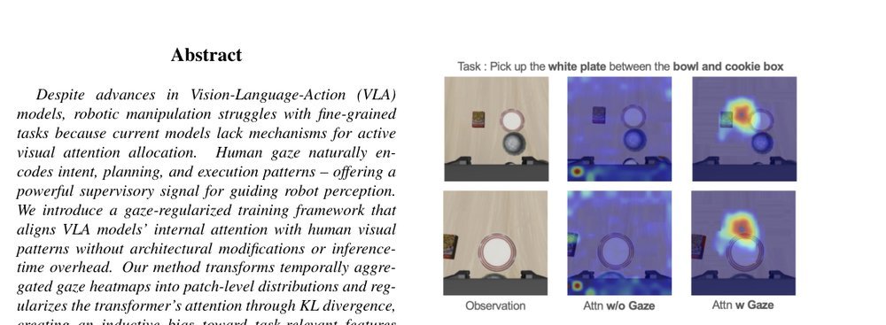 Gaze-Regularized Vision-Language-Action Models for Robotic Manipulation figure