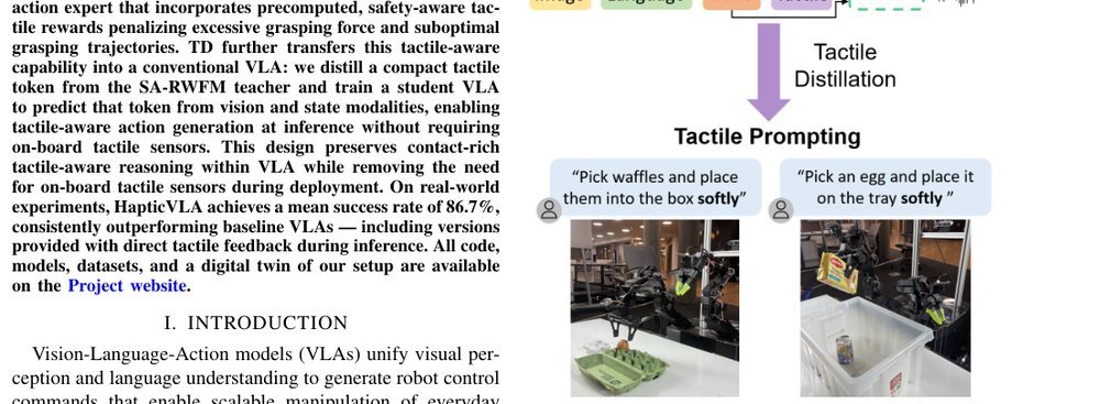 HapticVLA: Contact-Rich Manipulation via Vision-Language-Action Model without Inference-Time Tactile Sensing figure