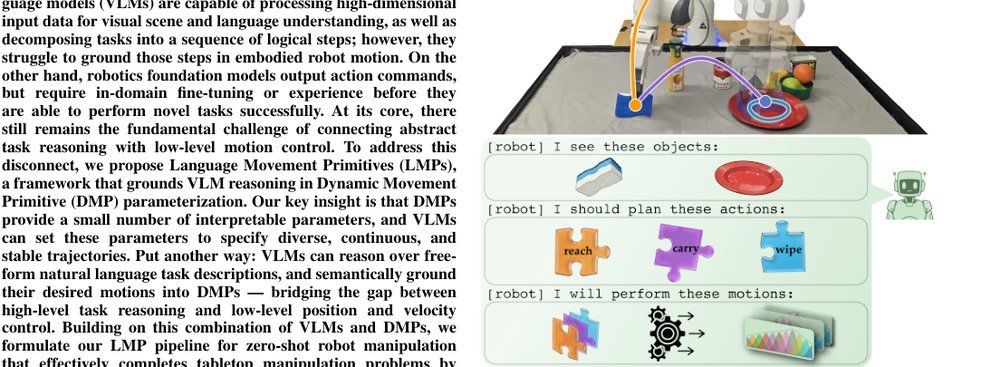 Language Movement Primitives: Grounding Language Models in Robot Motion figure