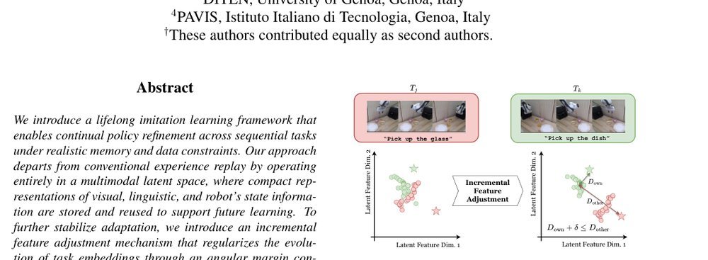 Lifelong Imitation Learning with Multimodal Latent Replay and Incremental Adjustment figure