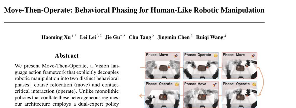 Move-Then-Operate: Behavioral Phasing for Human-Like Robotic Manipulation figure