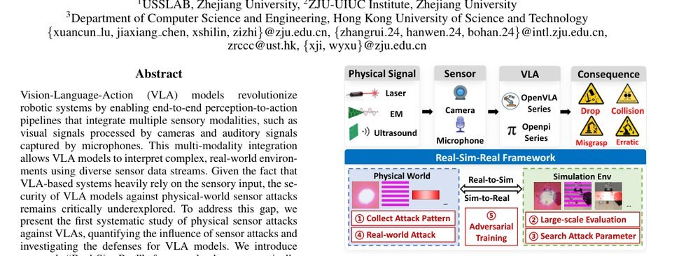 Phantom Menace: Exploring and Enhancing the Robustness of VLA Models against Physical Sensor Attacks figure
