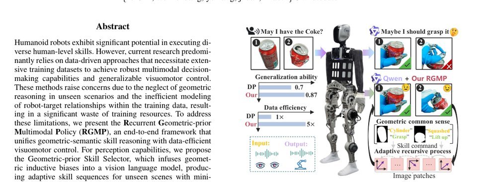 RGMP: Recurrent Geometric-prior Multimodal Policy for Generalizable Humanoid Robot Manipulation figure