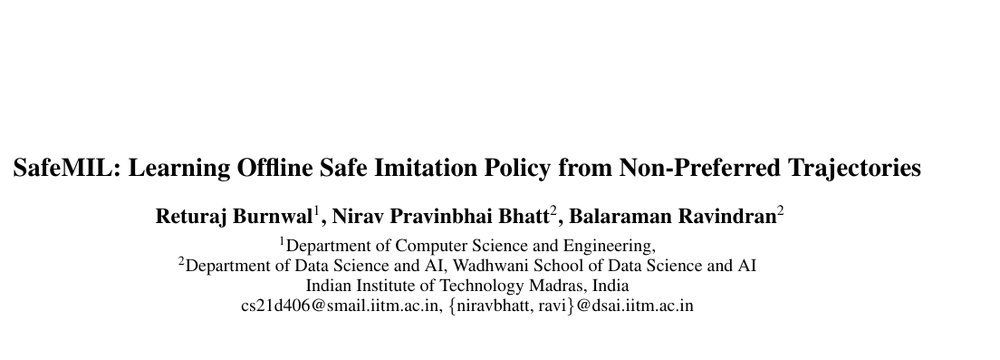 SafeMIL: Learning Offline Safe Imitation Policy from Non-Preferred Trajectories figure