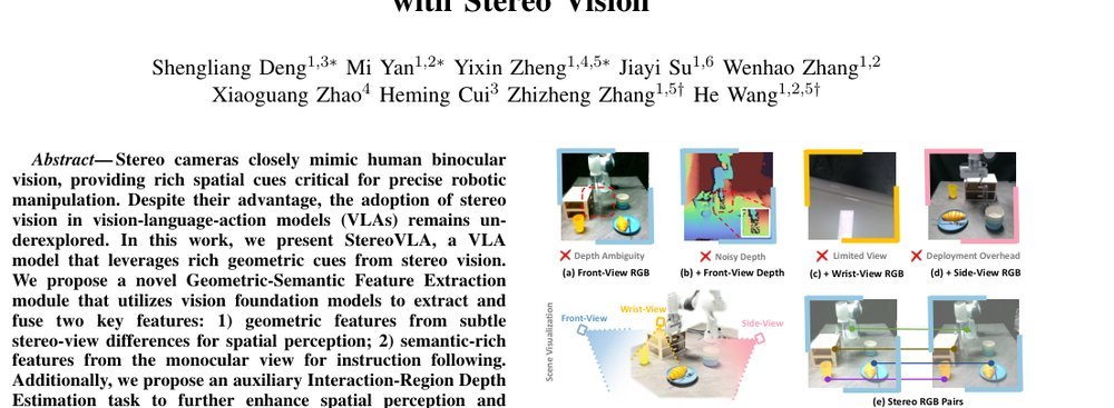 StereoVLA: Enhancing Vision-Language-Action Models with Stereo Vision figure
