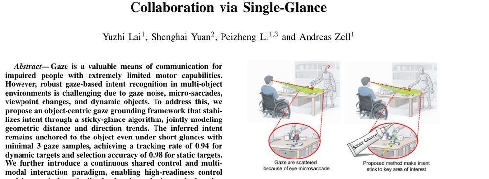 Sticky-Glance: Robust Intent Recognition for Human Robot Collaboration via Single-Glance figure