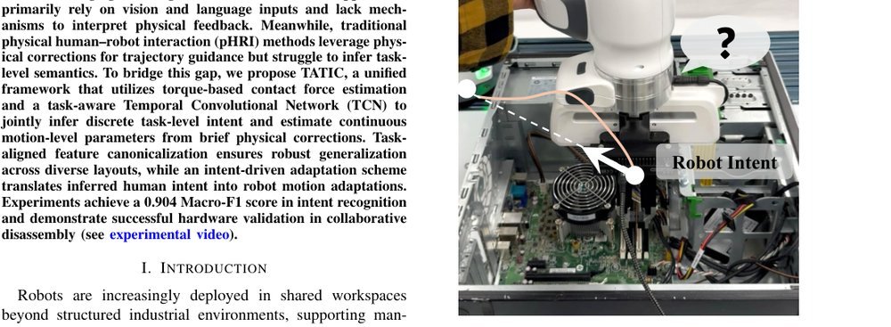 TATIC: Task-Aware Temporal Learning for Human Intent Inference from Physical Corrections in Human-Robot Collaboration figure