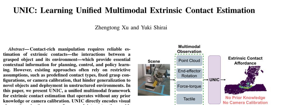 UNIC: Learning Unified Multimodal Extrinsic Contact Estimation figure