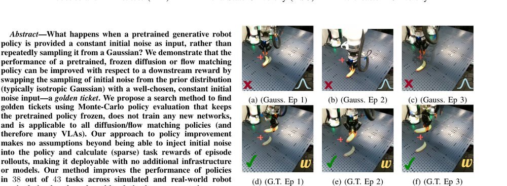 You've Got a Golden Ticket: Improving Generative Robot Policies With A Single Noise Vector figure