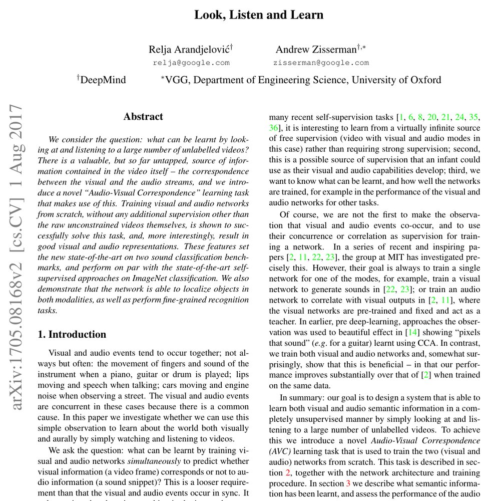 Look, Listen and Learn Figure 1