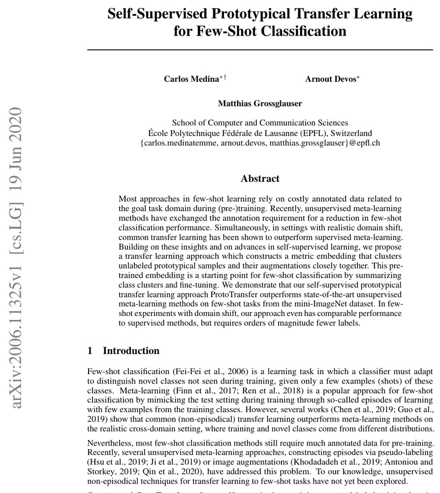 Self-Supervised Prototypical Transfer Learning for Few-Shot Classification Figure 1