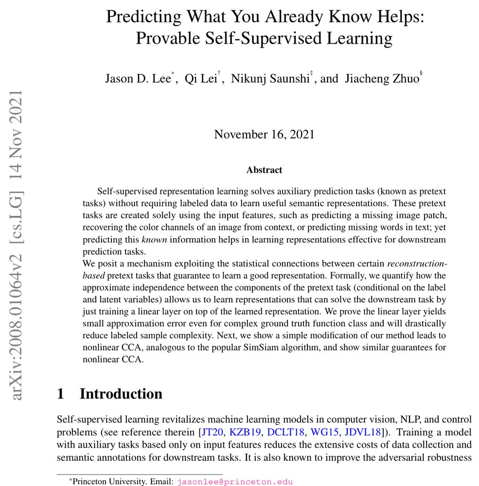 Predicting What You Already Know Helps: Provable Self-Supervised Learning Figure 1