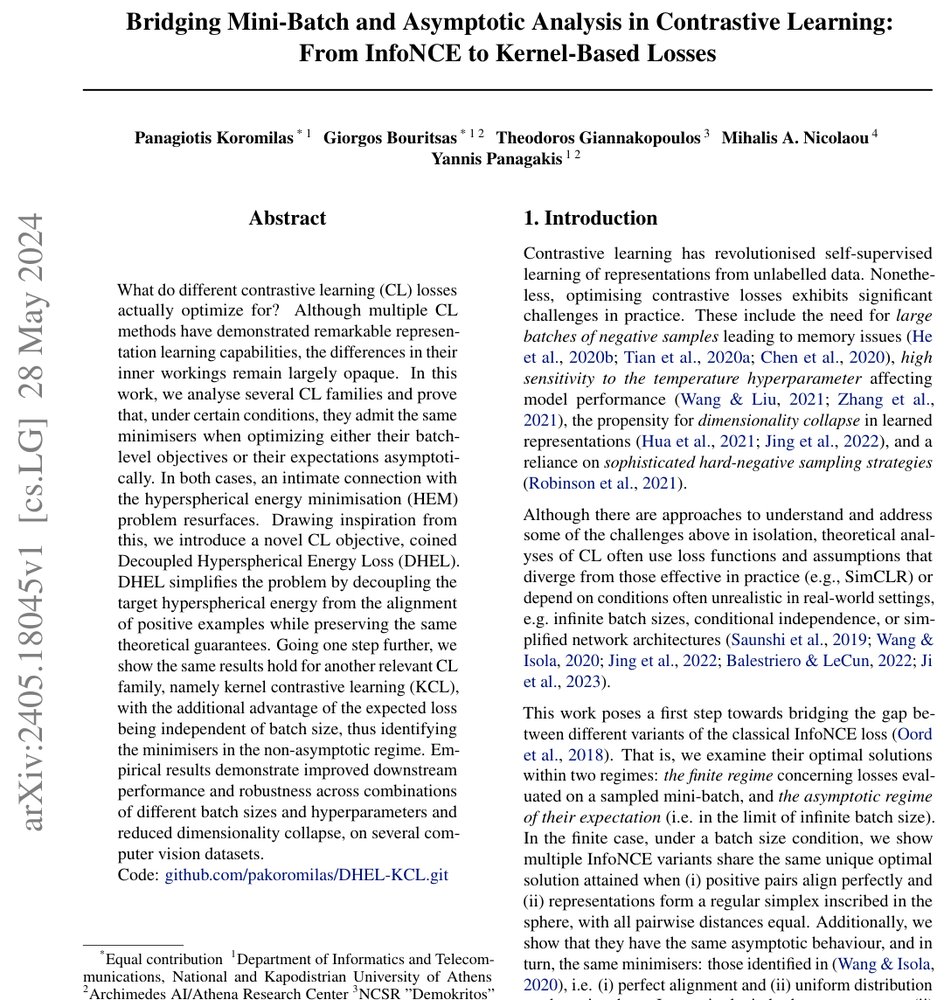 Bridging Mini-Batch and Asymptotic Analysis in Contrastive Learning: From InfoNCE to Kernel-Based Losses Figure 1