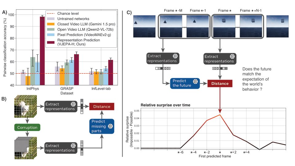 Intuitive physics understanding emerges from self-supervised pretraining on natural videos Figure 1