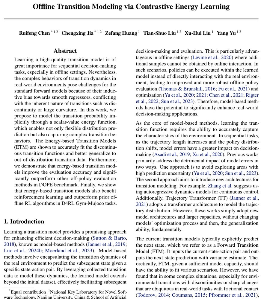 Offline Transition Modeling via Contrastive Energy Learning Figure 1