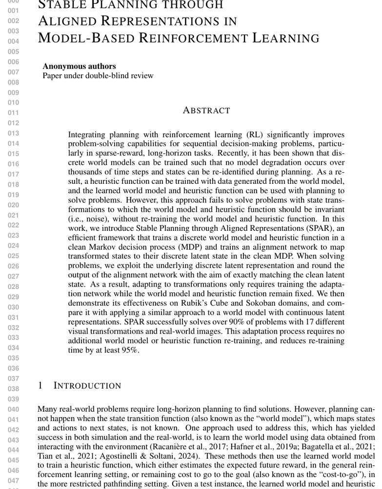 Stable Planning through Aligned Representations in Model-Based Reinforcement Learning Figure 1