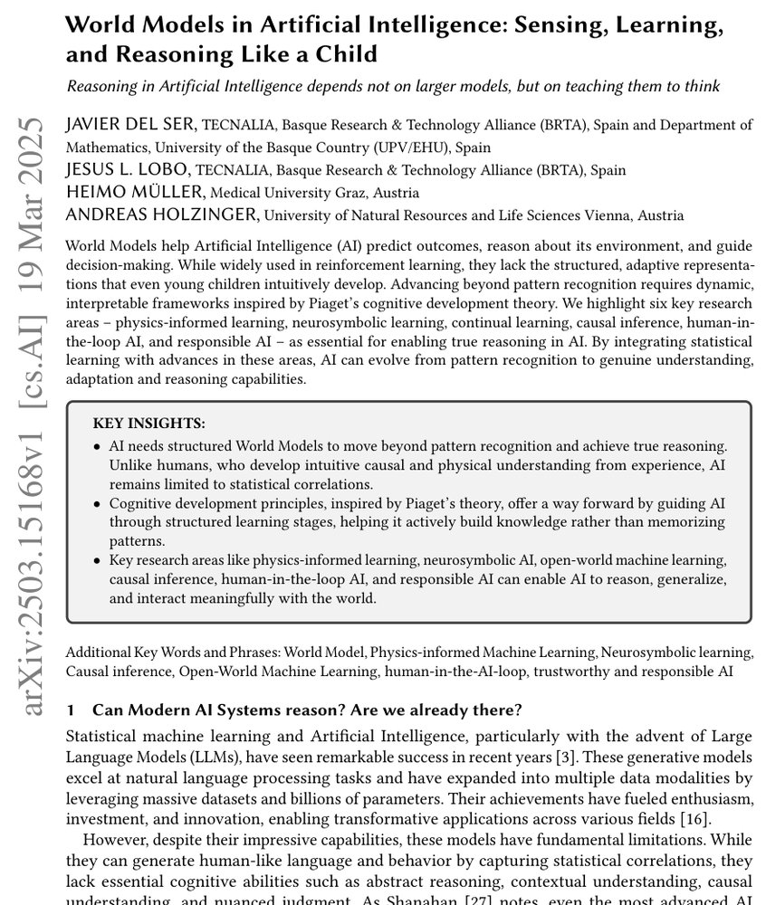 World Models in Artificial Intelligence: Sensing, Learning, and Reasoning Like a Child Figure 1