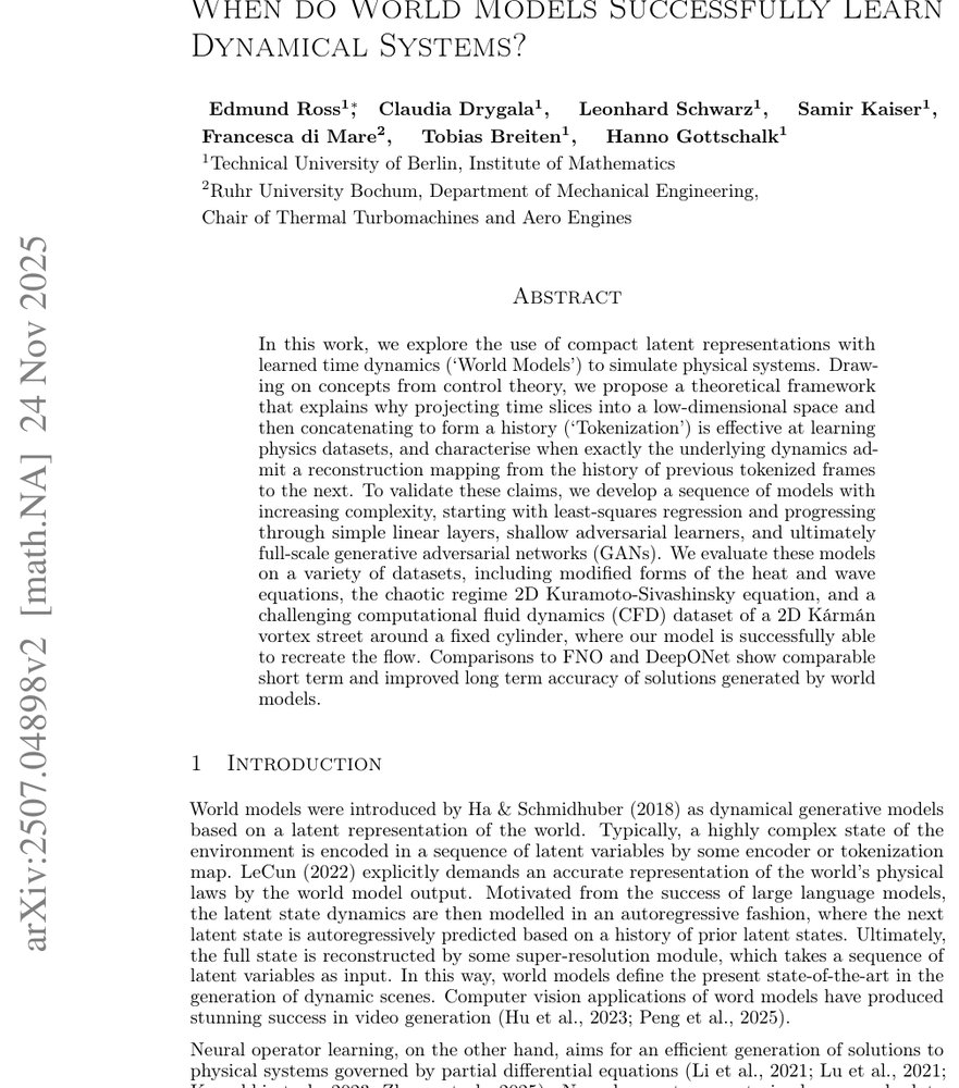 When do World Models Successfully Learn Dynamical Systems? Figure 1