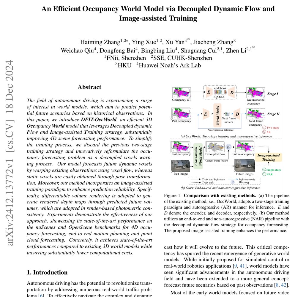 An Efficient Occupancy World Model via Decoupled Dynamic Flow and Image-assisted Training Figure 1