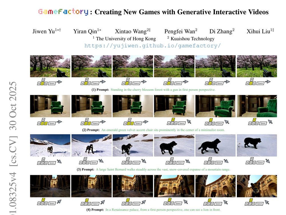 GameFactory: Creating New Games with Generative Interactive Videos Figure 1