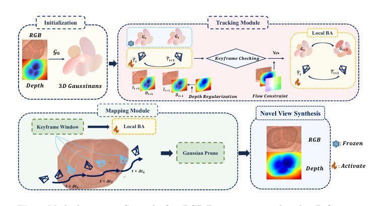 EndoFlow-SLAM: Real-Time Endoscopic SLAM with Flow-Constrained Gaussian Splatting Figure 1
